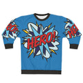 Retro hero comic book pop art sweatshirt