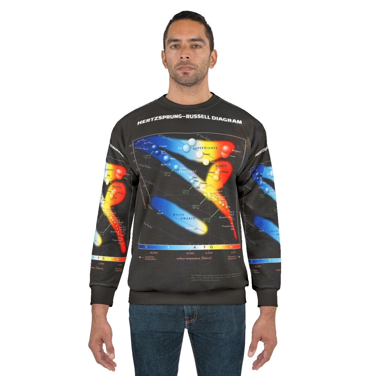 Hertzsprung Russell Diagram Sweatshirt featuring astrophysics and astronomy graphics