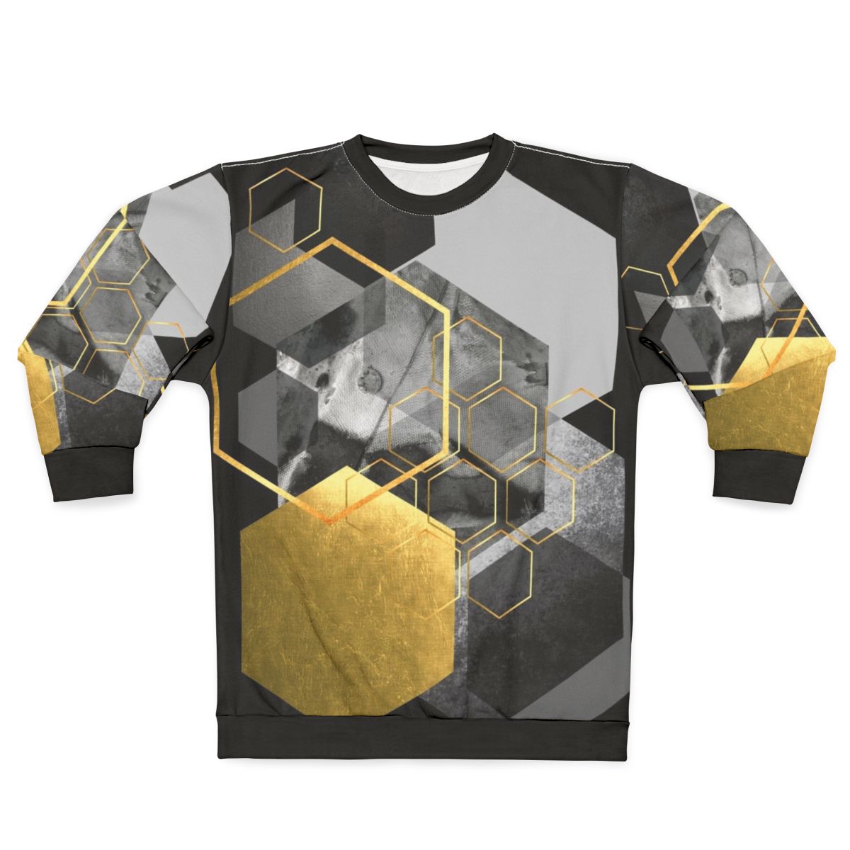 A geometric hexagonal pattern sweatshirt