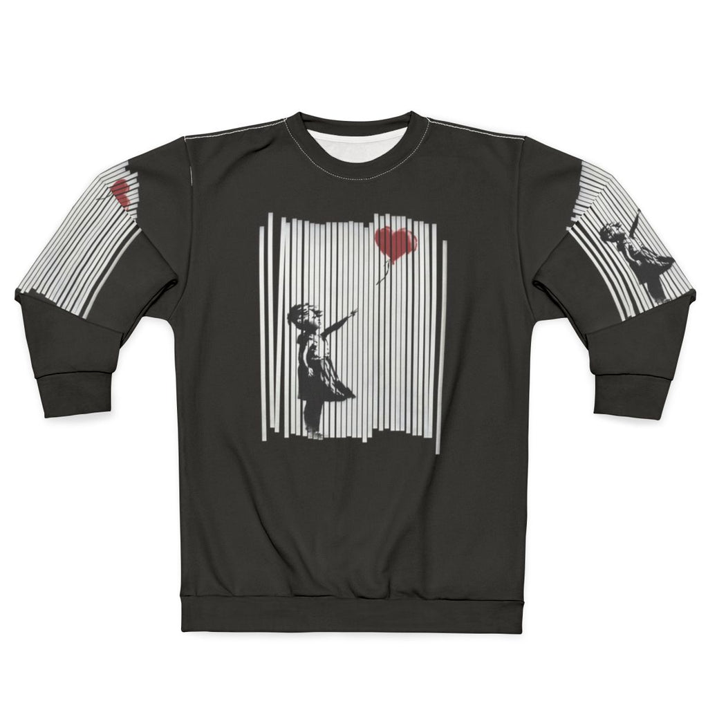 Banksy inspired "Shredded Balloon Girl" graphic sweatshirt
