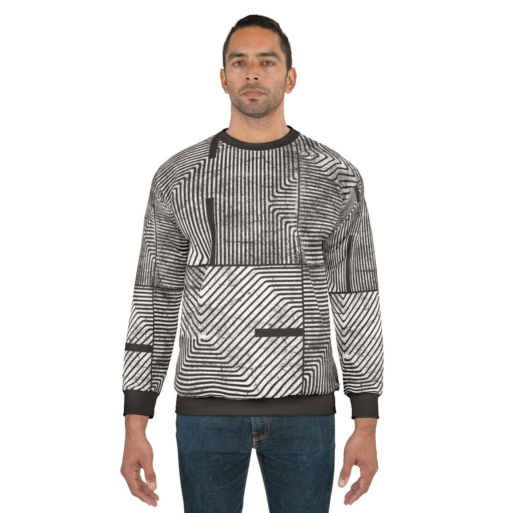 Hi-Fi Textured Abstract Minimalist Sweatshirt