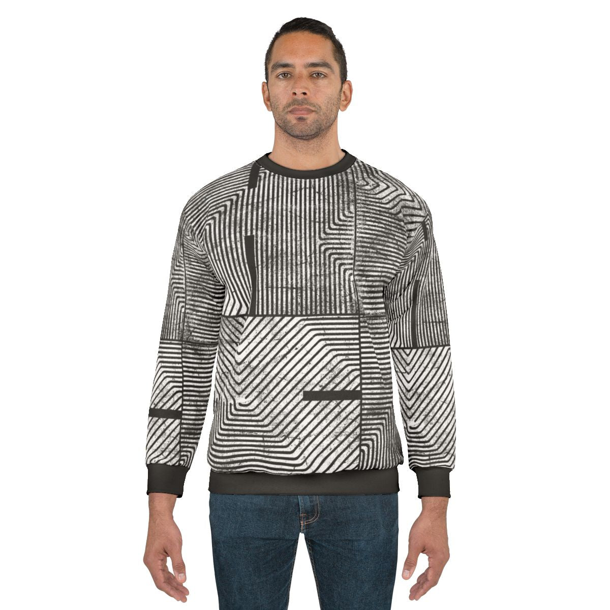 Hi-Fi Textured Abstract Minimalist Sweatshirt