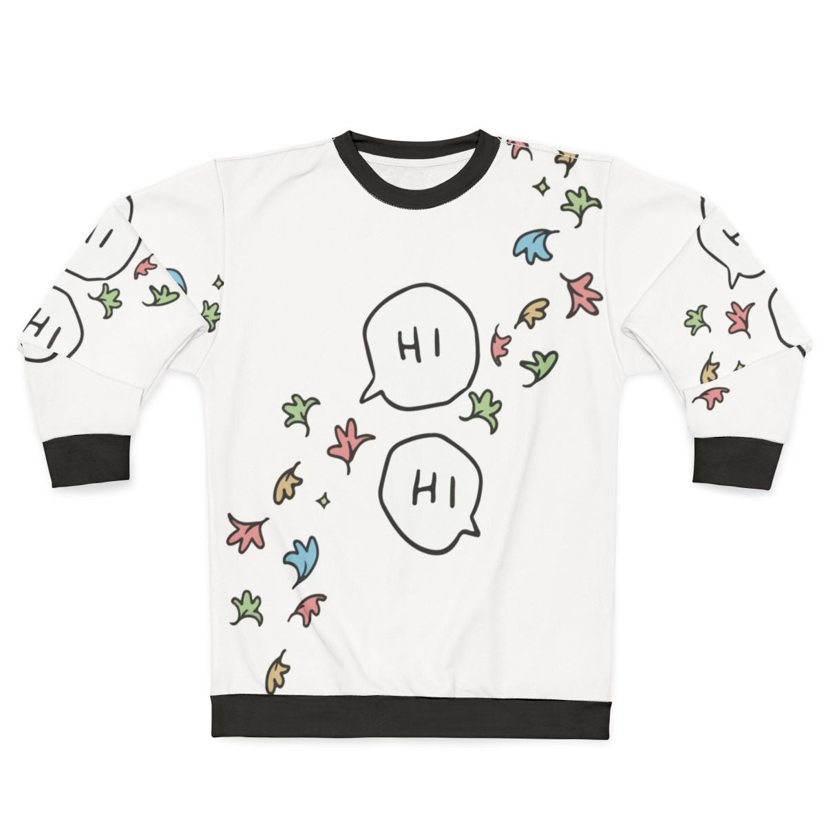 Hi Heartstopper Sweatshirt Featuring the Main Characters Nick Nelson and Charlie Spring