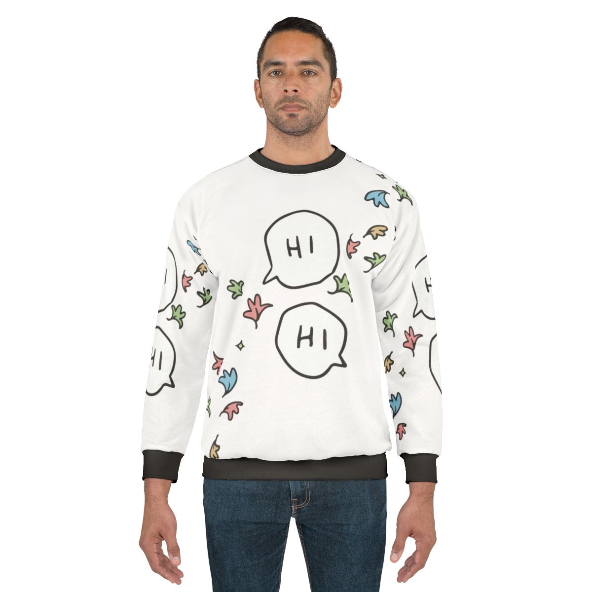 Hi Heartstopper Sweatshirt Featuring the Main Characters Nick Nelson and Charlie Spring