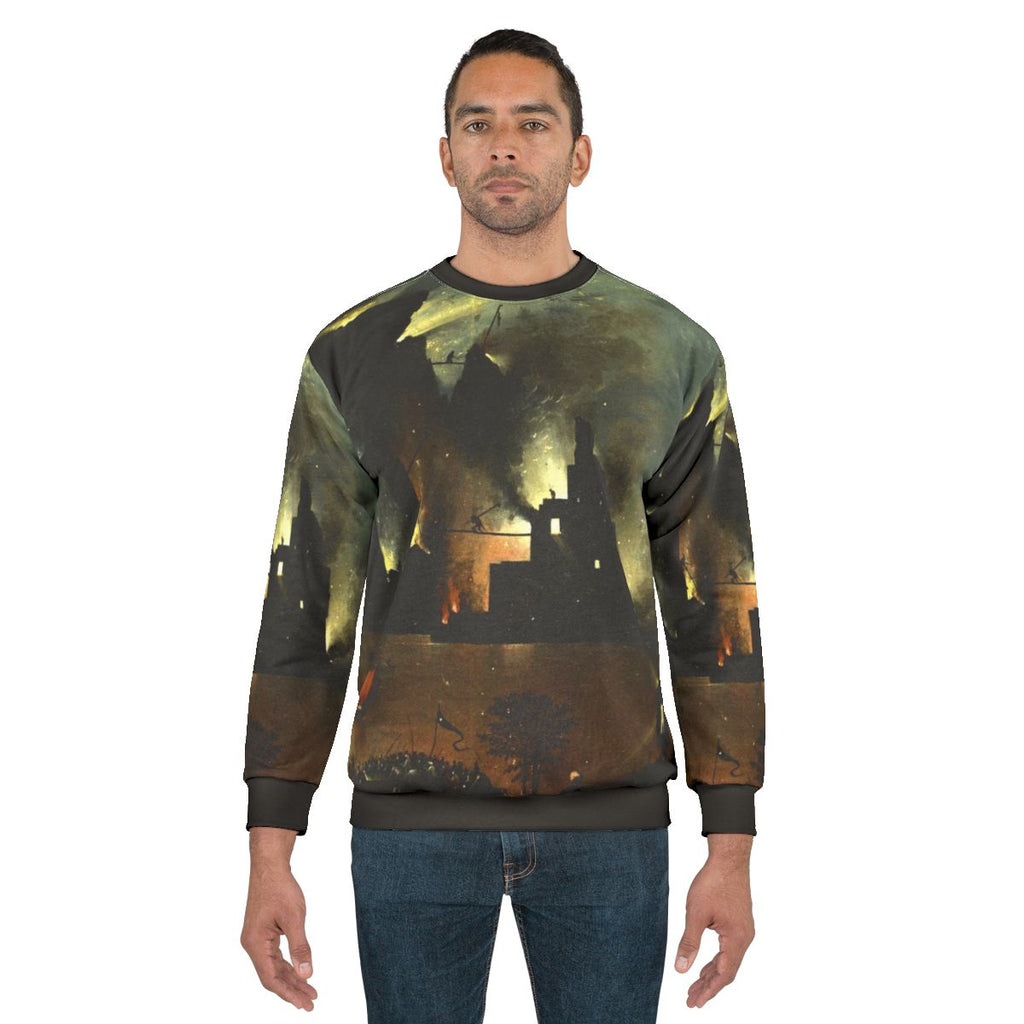 Hieronymus Bosch "Hell" Sweatshirt featuring surreal religious art