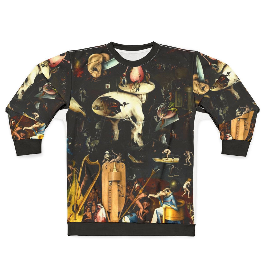 Hieronymus Bosch inspired "Hell" sweatshirt featuring surreal and dark fantasy elements