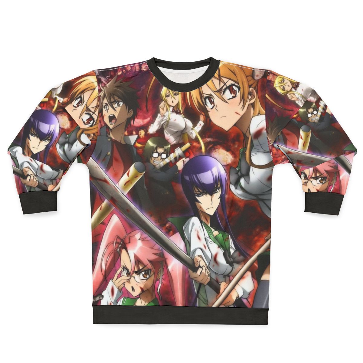 High School Of The Dead Anime Inspired Zombie Sweatshirt