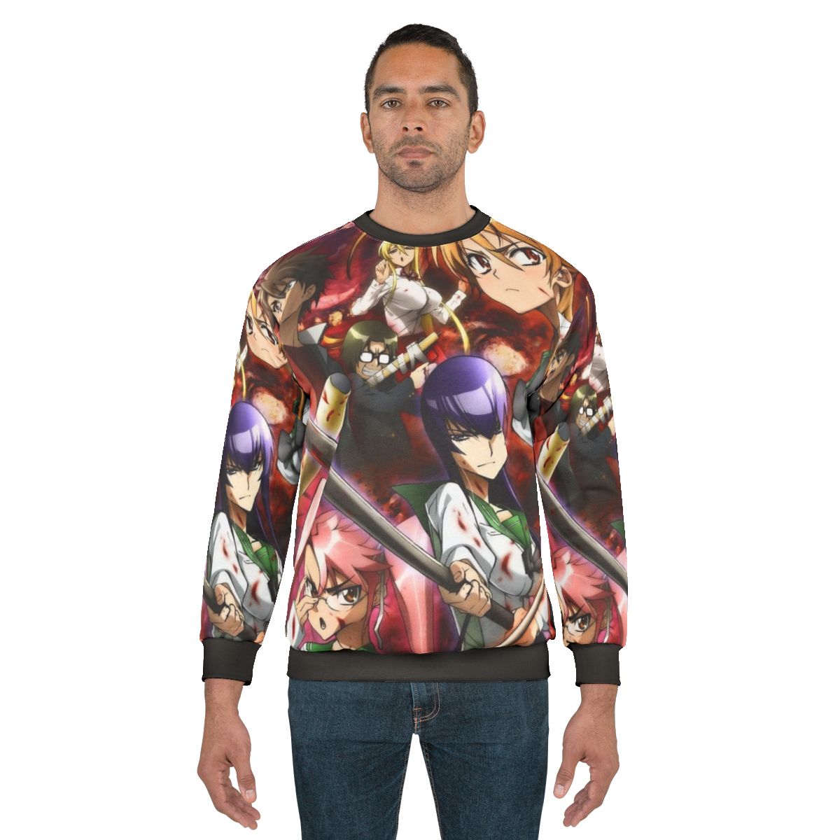 High School Of The Dead Anime Inspired Zombie Sweatshirt