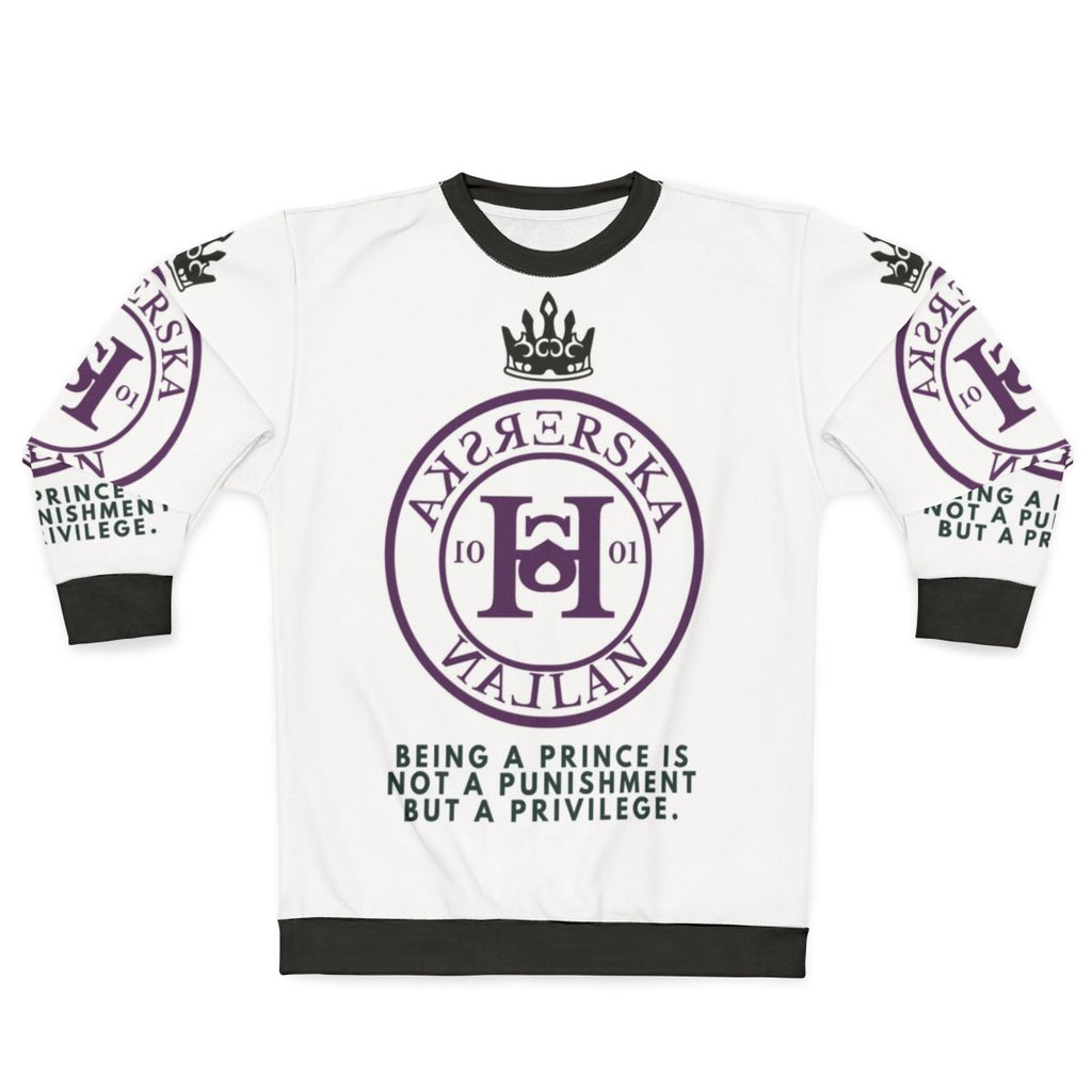 Young Royals Netflix Sweatshirt featuring Hillerska Skolan logo