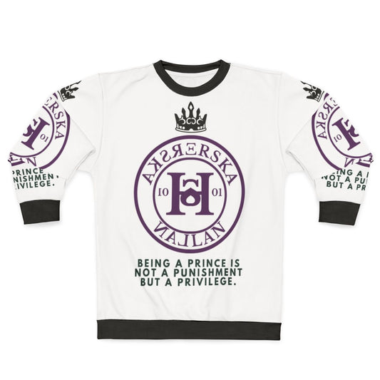 Young Royals Netflix Sweatshirt featuring Hillerska Skolan logo