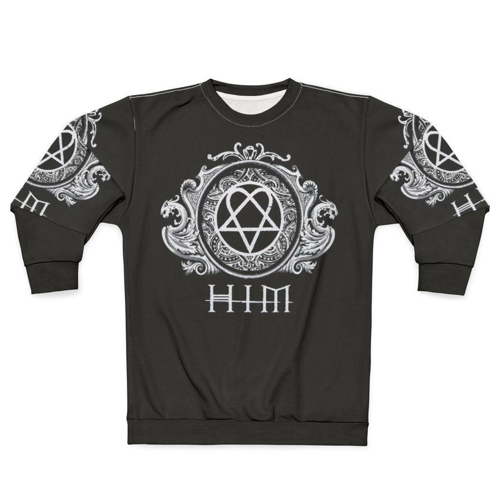 HIM band sweatshirt featuring the iconic heartagram logo