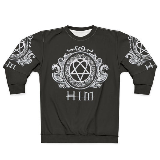 HIM band sweatshirt featuring the iconic heartagram logo
