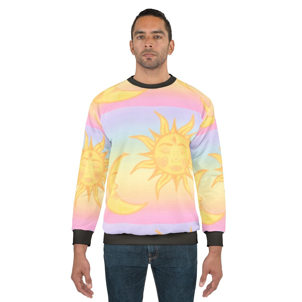 Bohemian Celestial Hippie Sun and Moons Sweatshirt