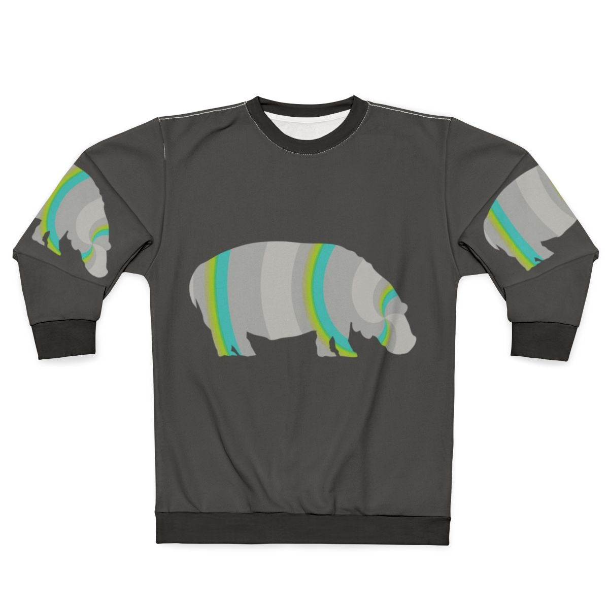 Hippo legendary animal art sweatshirt