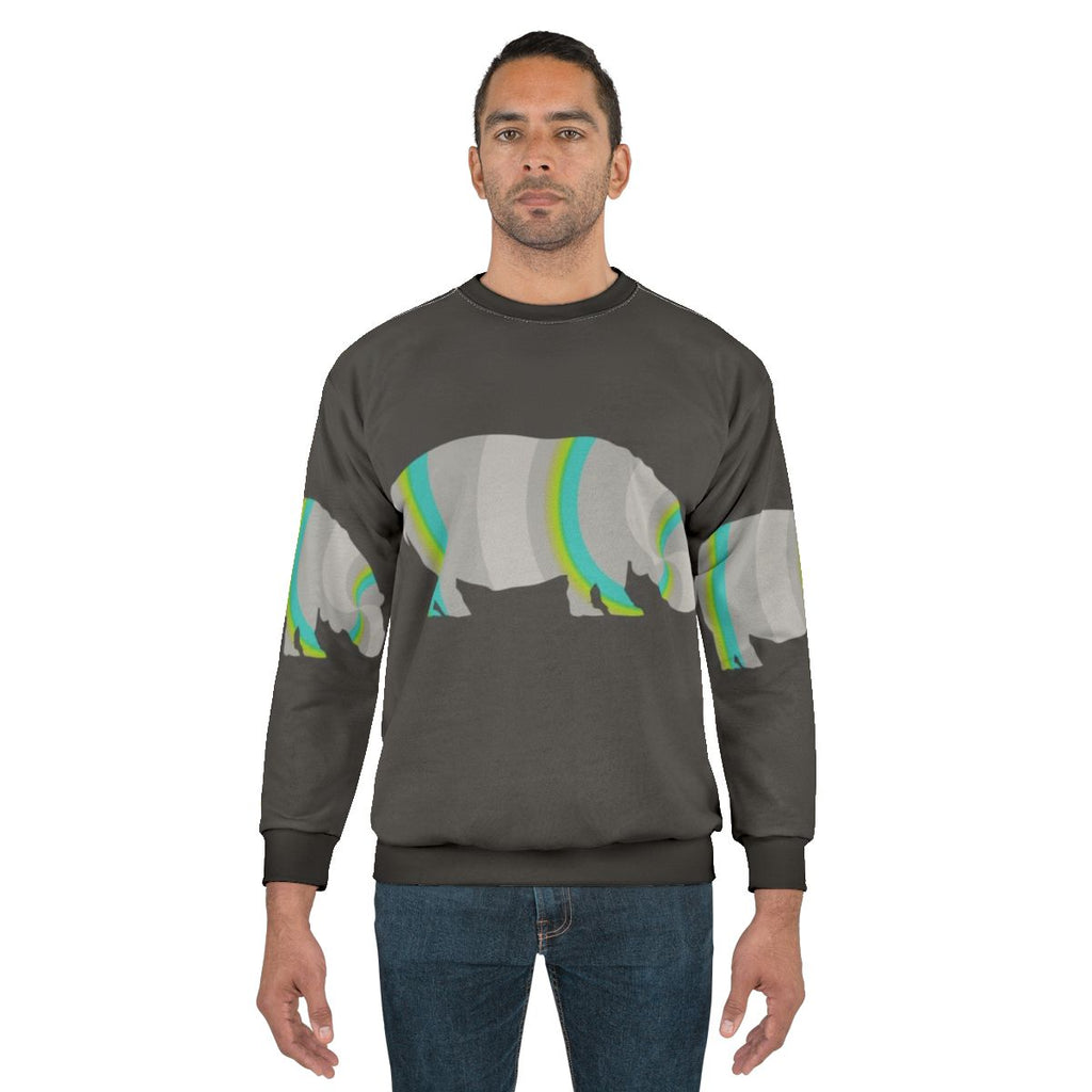 Hippo legendary animal art sweatshirt