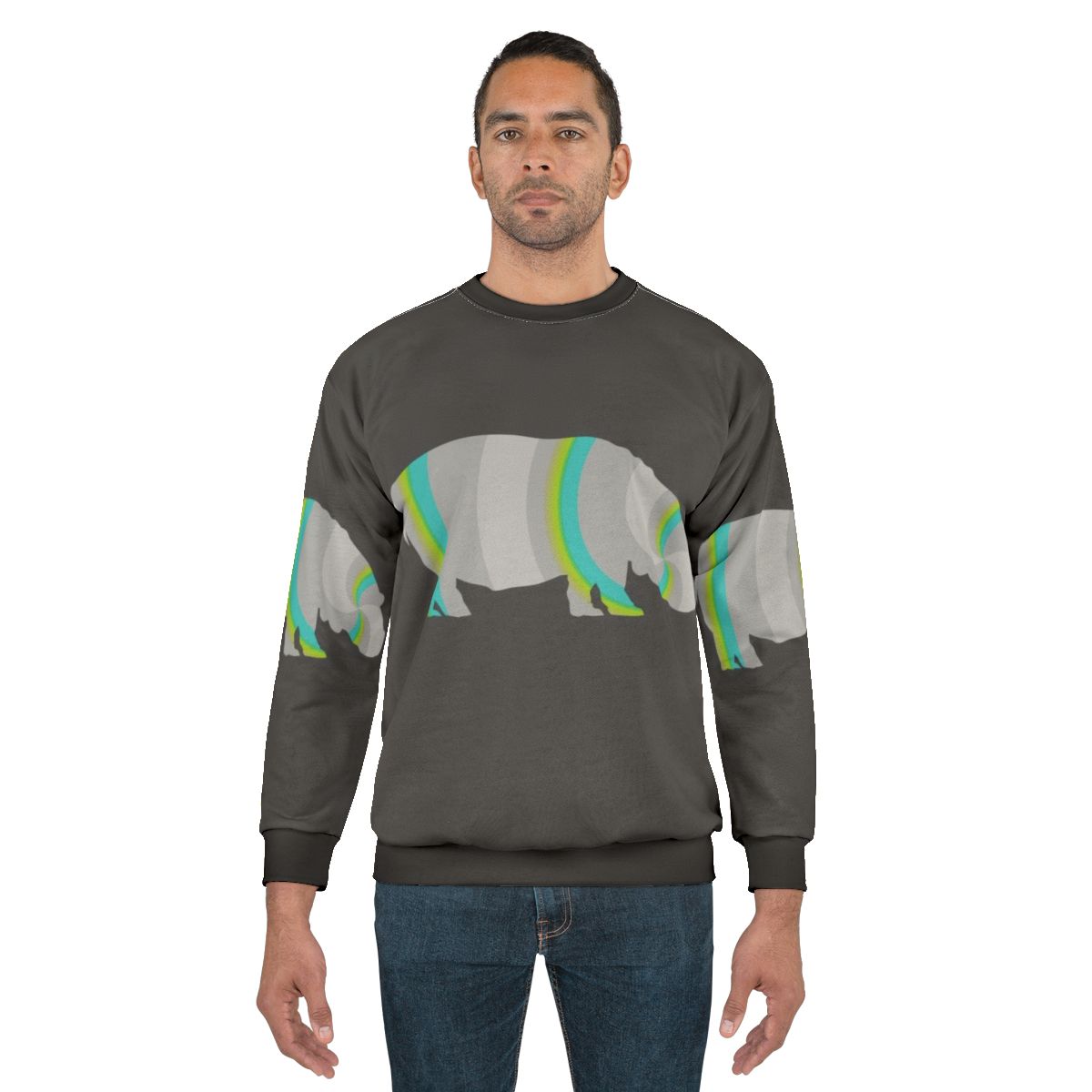 Hippo legendary animal art sweatshirt