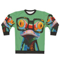 Hipster frog nerd glasses sweatshirt