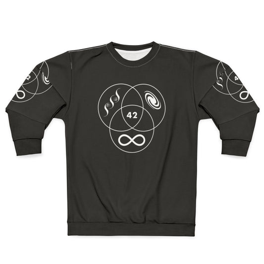 Hitchhiker's Guide to the Galaxy 42 Sweatshirt featuring geeky sci-fi comedy design