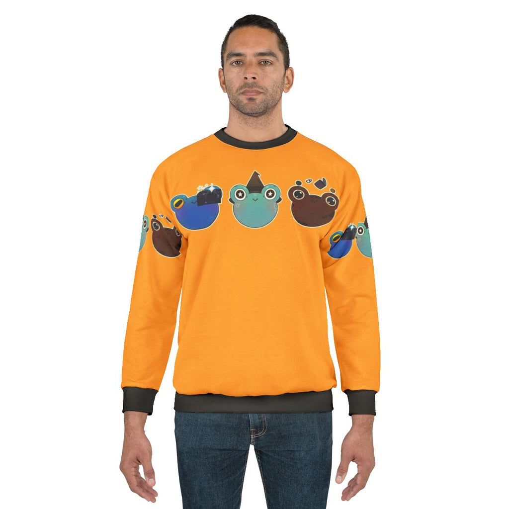 Hobbies For Froggies Frog Cartoon Sweatshirt