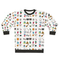 Hobbies Sticker Pack Sweatshirt featuring various hobby icons