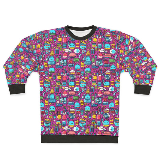 Hobbies cartoon abstract pattern sweatshirt