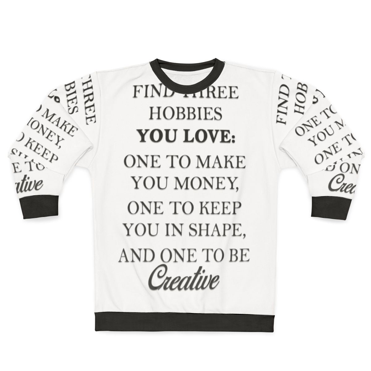 Hobbies graphic sweatshirt
