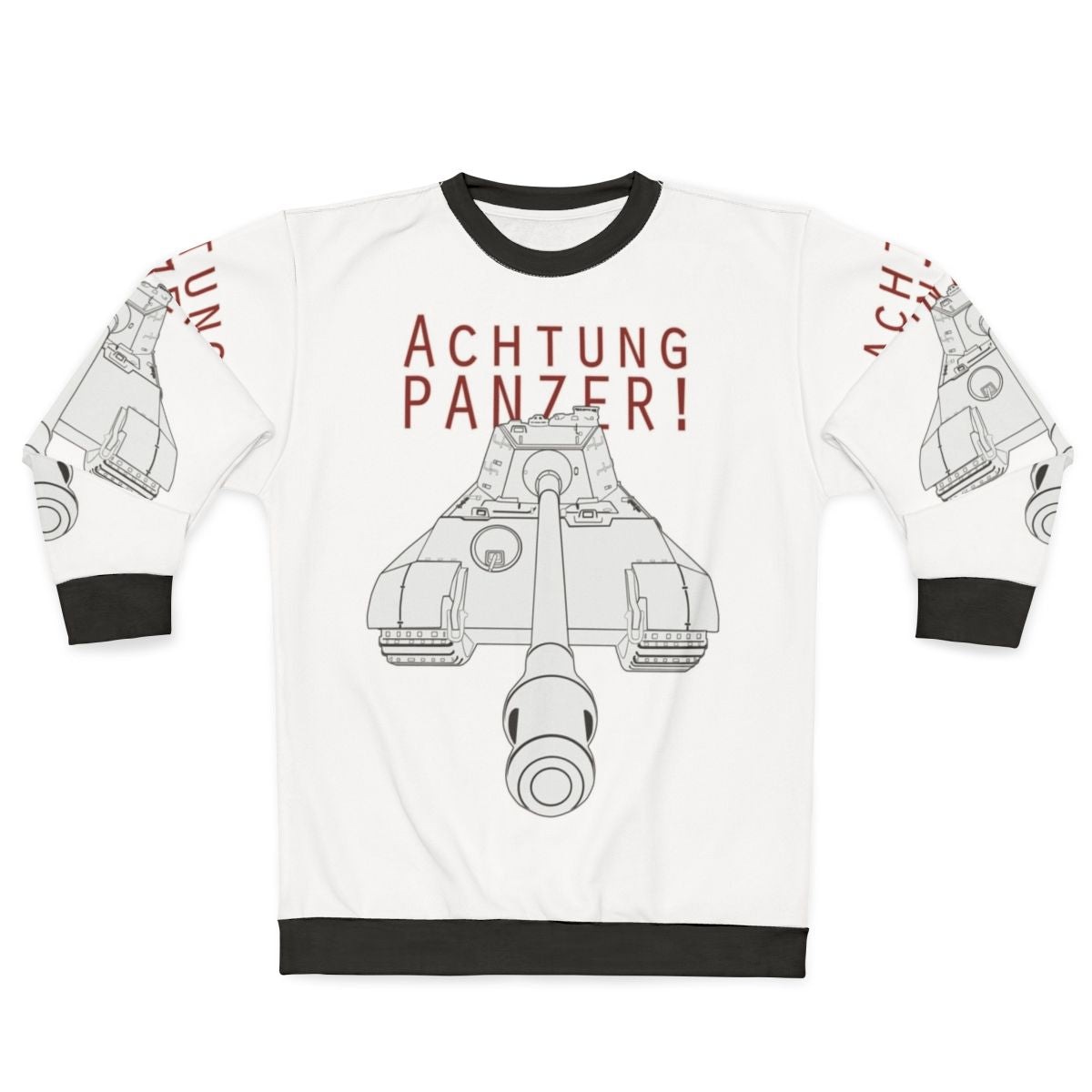 Achtung Panzer! German Tiger II Tank Sweatshirt for WWII Fans