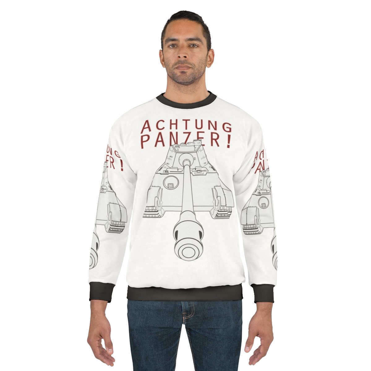 Achtung Panzer! German Tiger II Tank Sweatshirt for WWII Fans