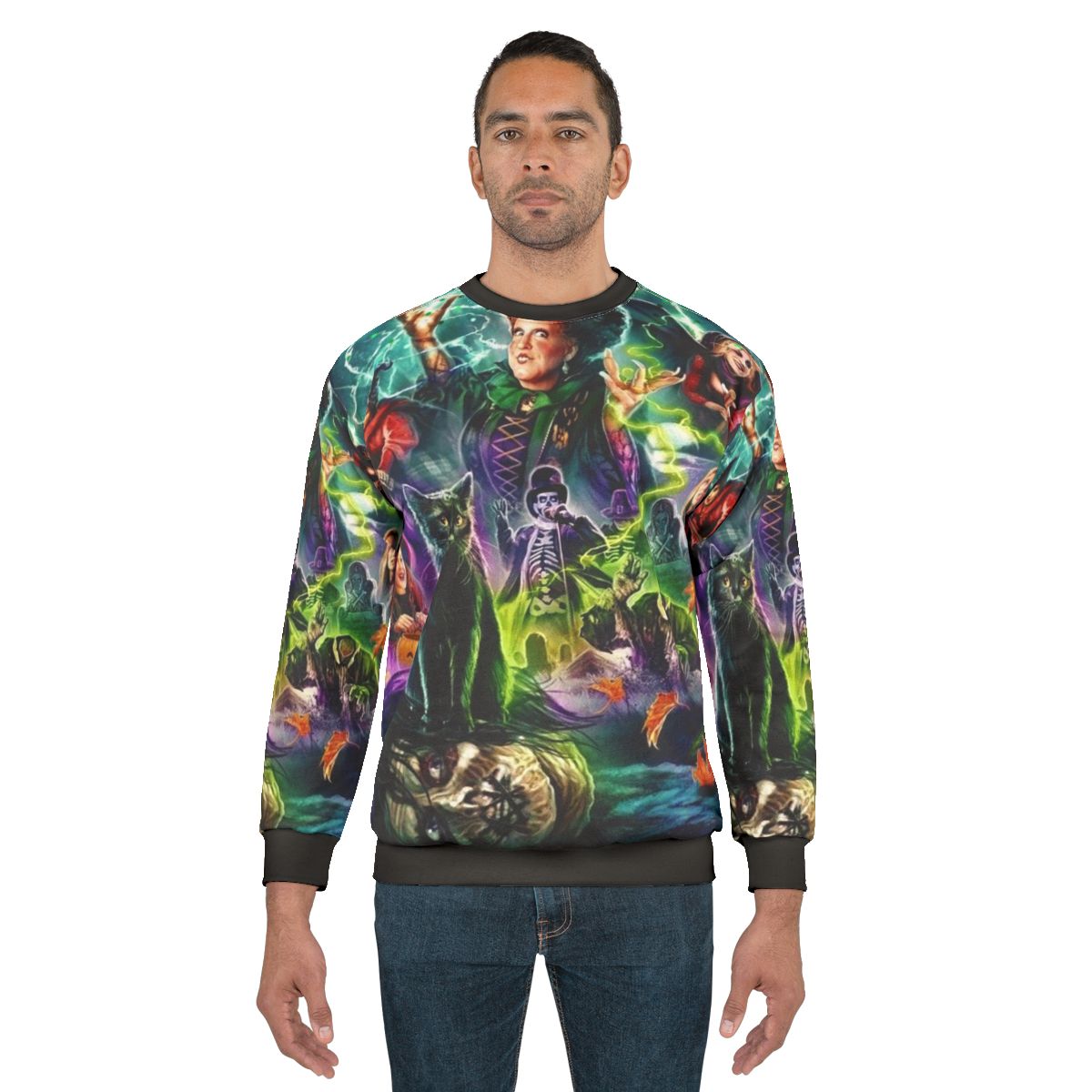 Hocus Pocus 1993 Halloween Sweatshirt with Witches and Wizard