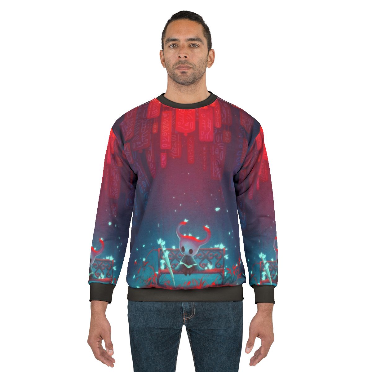 Hollow Knight Sweatshirt featuring the protagonist of the Metroidvania indie game