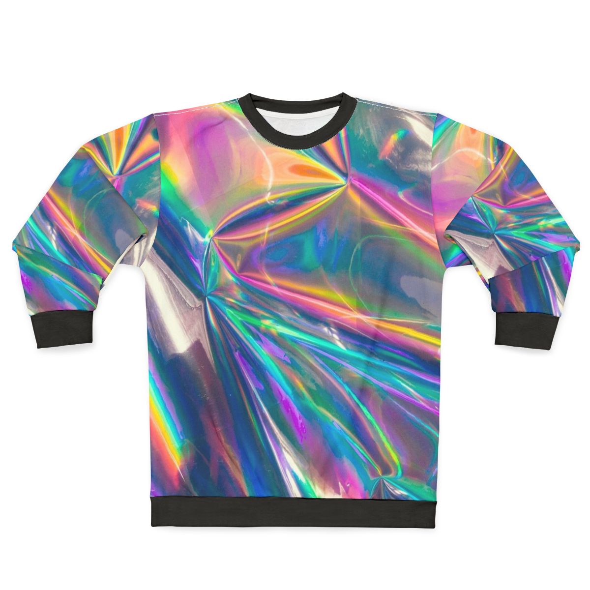 Colorful high-quality holographic sweatshirt