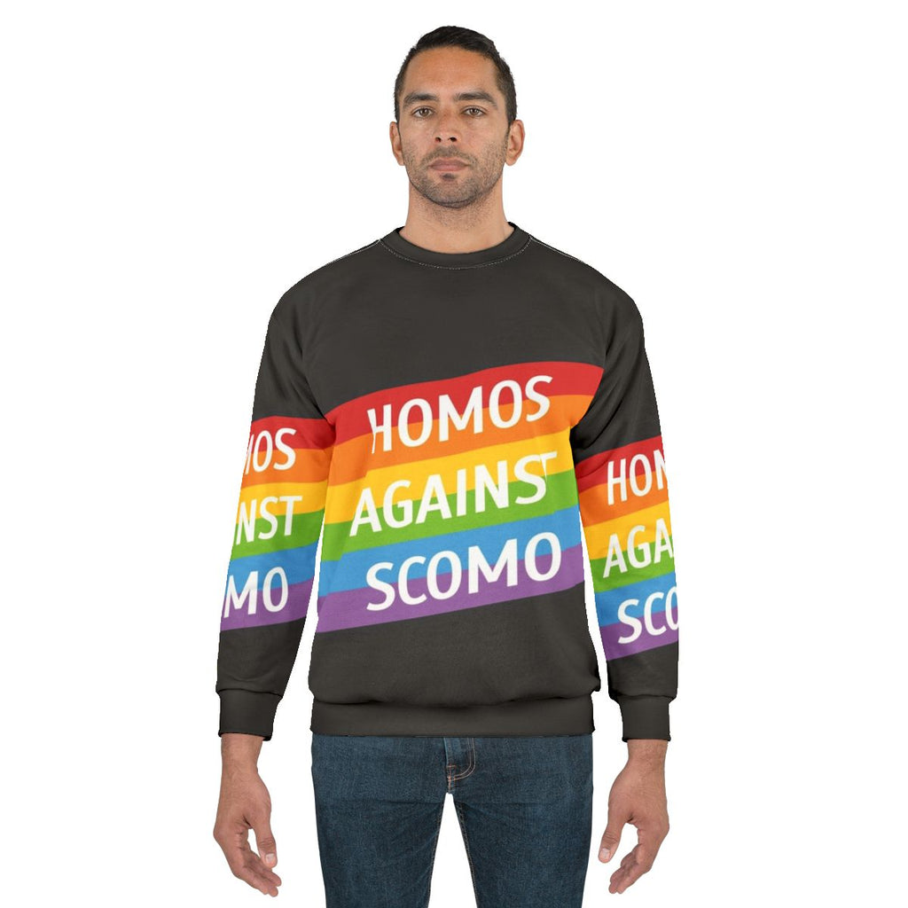 Queer activism protest sweatshirt against Australian Prime Minister Scomo