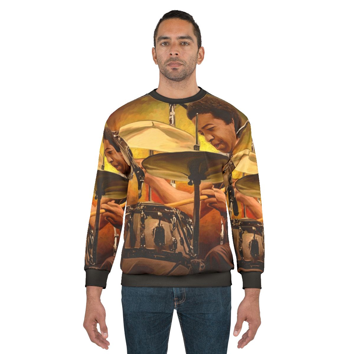 Sweatshirt honoring legendary black jazz drummer Tony Williams