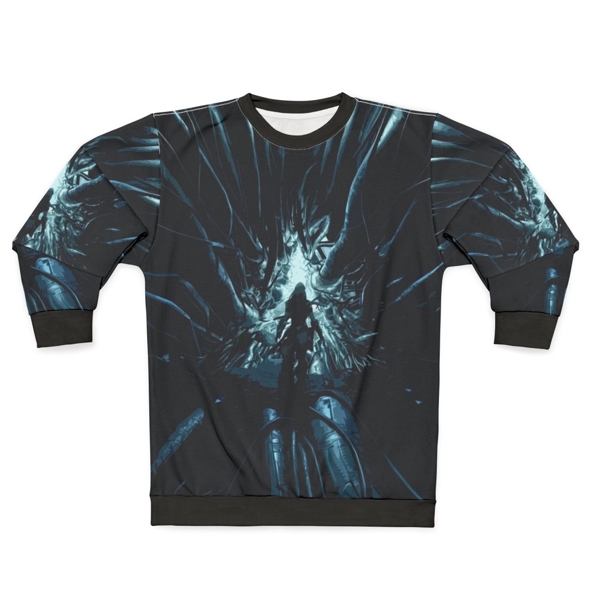 Horizon Zero Dawn Cauldron Sweatshirt featuring stylized sci-fi and cyberpunk design