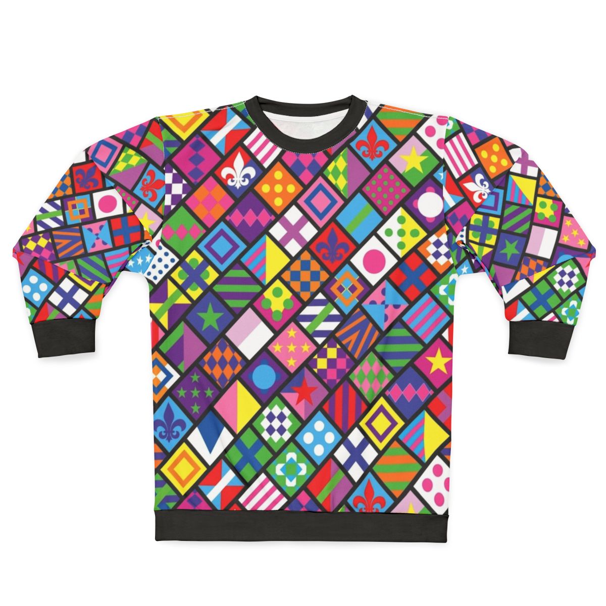 Colorful horse racing jockey silks sweatshirt