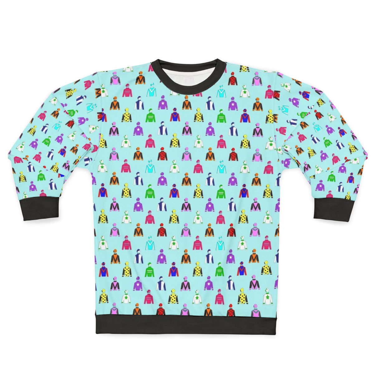 Colorful horse racing jockey silks sweatshirt