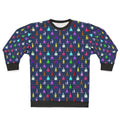 Horse racing jockey silks sweatshirt in navy blue with colorful pattern