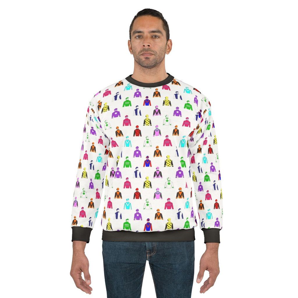 Horse racing jockey silks pattern sweatshirt