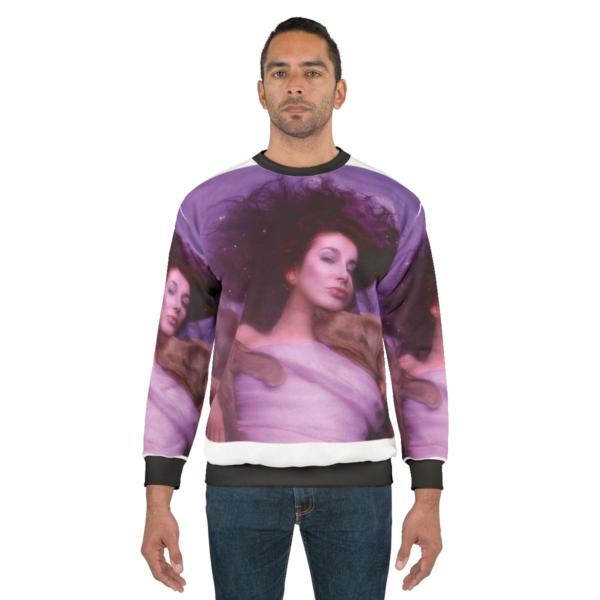 Vintage-style 'Hounds of Love' 80s sweatshirt featuring Kate Bush and Stranger Things references