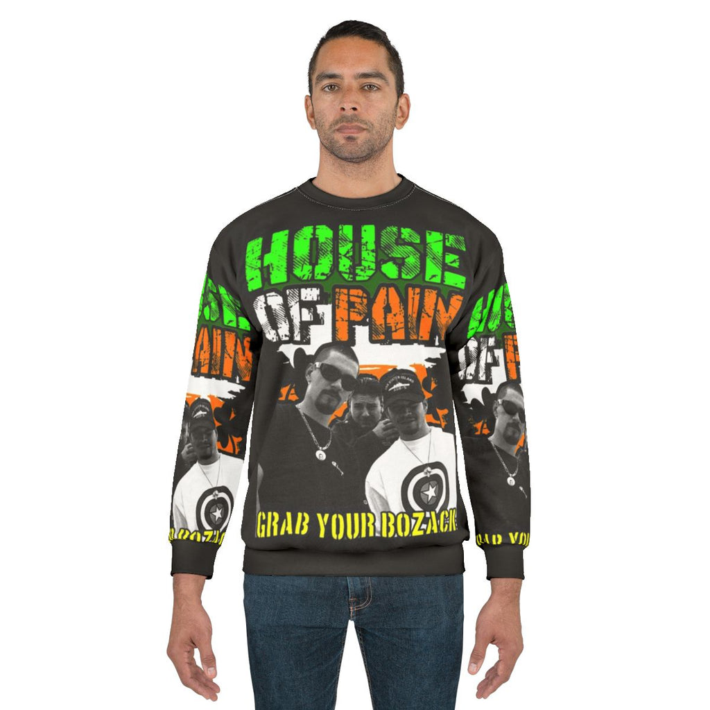 House of Pain 90s Long Sleeve Sweatshirt with Punk Music and Indie Band Graphics