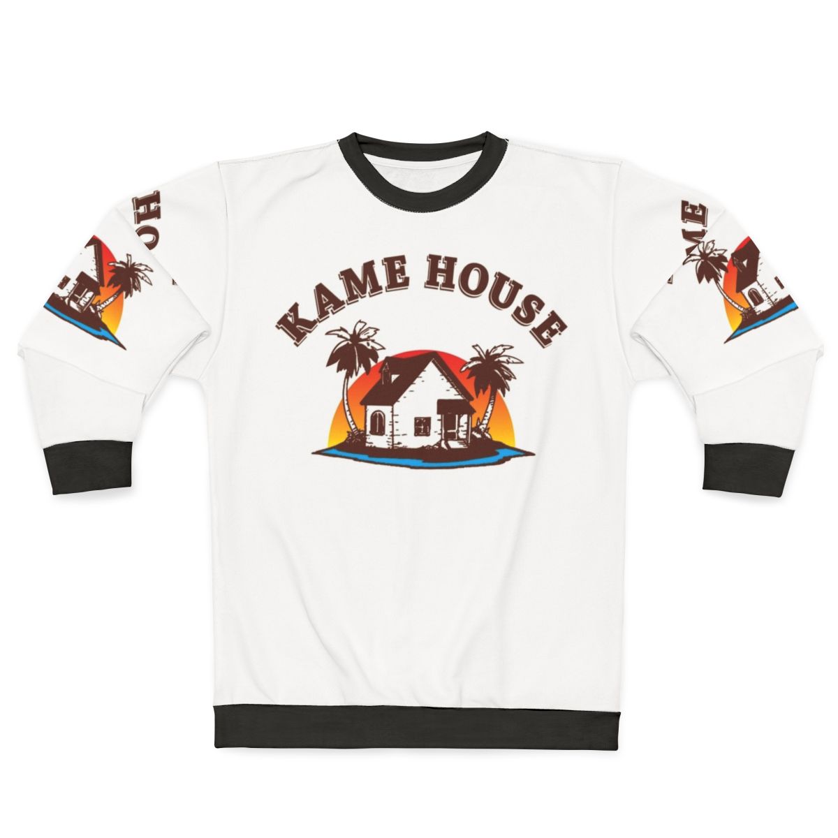 House of Training Movie Sweatshirt with Tropical Palm Tree Design