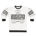 Housekeeper wearing a comfortable and practical sweatshirt for work