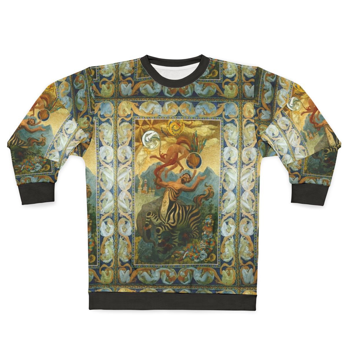 Oliver Grimley Fine Art Sweatshirt with Vibrant Fantasy Creatures