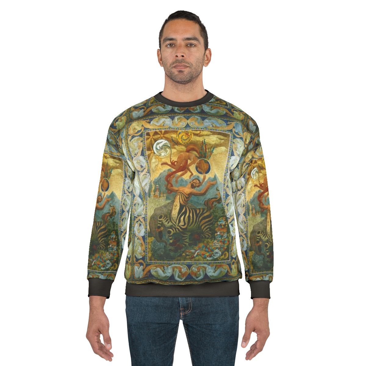Oliver Grimley Fine Art Sweatshirt with Vibrant Fantasy Creatures
