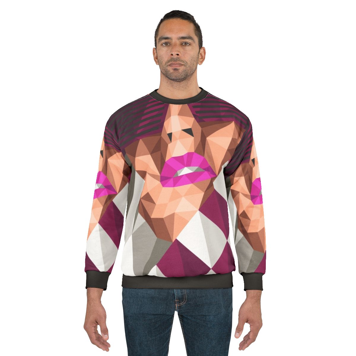 Kylie Minogue Inspired Low Poly Geometric Feeling Sweatshirt