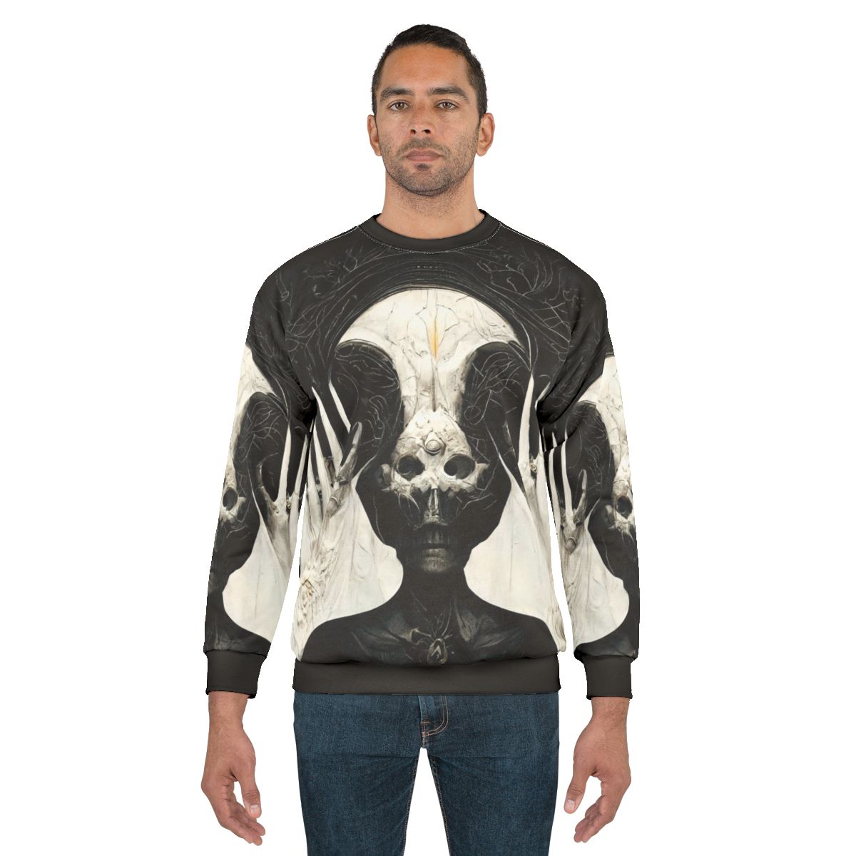 HR Giger Necronomicon Midjourney AI Art Sweatshirt