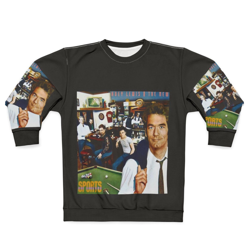 Retro Huey Lewis and the News Sweatshirt with 80s Music Vector Art