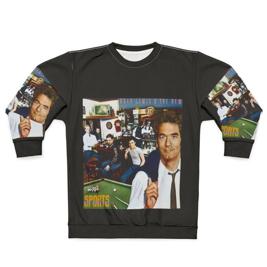 Retro Huey Lewis and the News Sweatshirt with 80s Music Vector Art