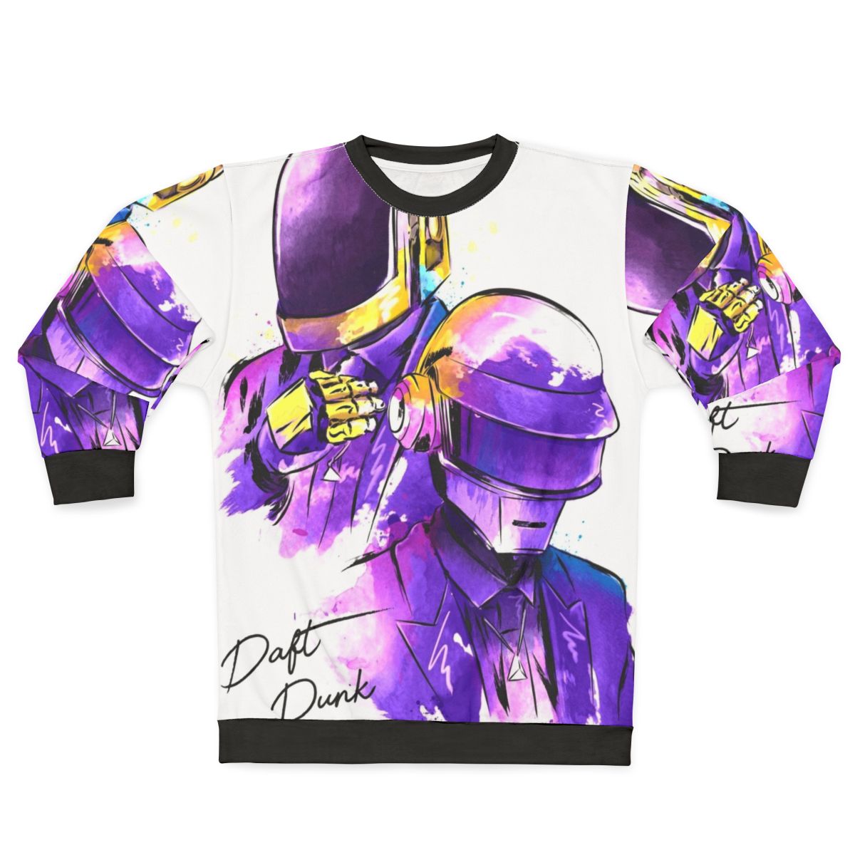 Daft Punk inspired watercolor sweatshirt