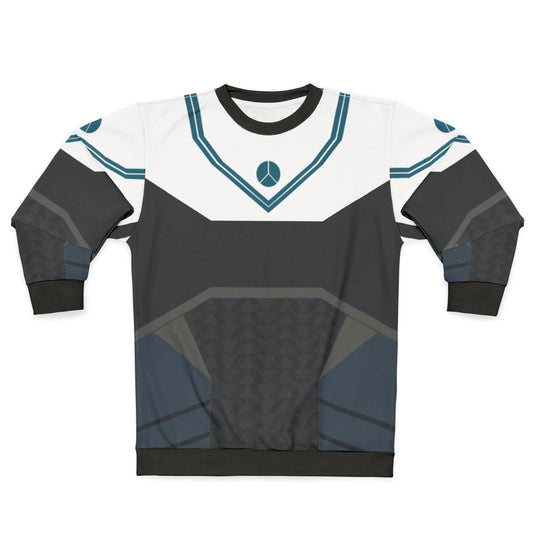 Destiny-inspired armour sweatshirt with Hunter Parade design